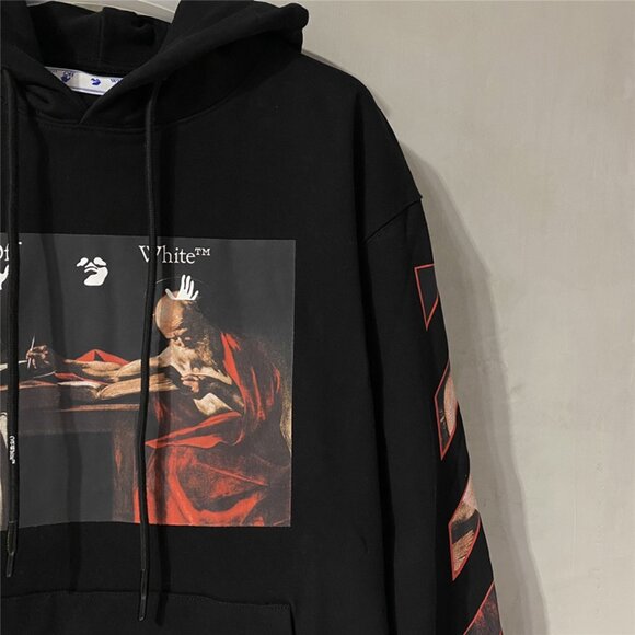 Off-White Skull Print Black Hooded Sweatshirt - Picture 3 of 9
